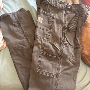 Carhartt Women’s 1889 Straight Leg Double Front Carpenter Pants 10 regular Green